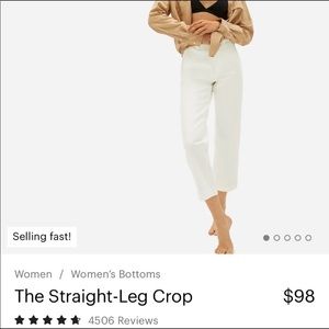 Everlane The Straight Leg Crop Jeans